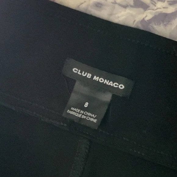 Club Monaco Black faux Leather Leggings; size 8 - Picture 4 of 5